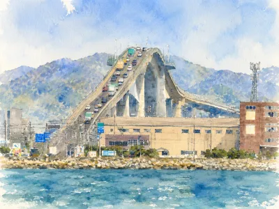 江島大橋(島根県)|ベタ踏み坂の絶景ポイント・撮影スポットを紹介