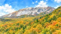 標高910m、南壁を望む秋｜鍵掛峠と大山寺をめぐる旅