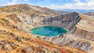 火口湖へ続く秋の山岳道路｜御釜と遠刈田温泉をめぐる旅