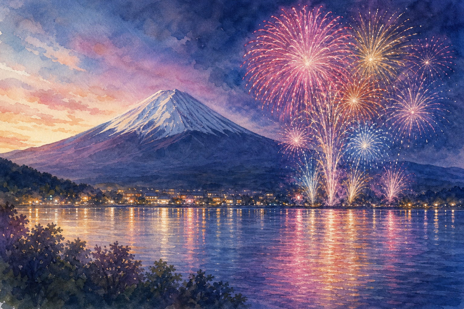 富士山・河口湖山開き花火大会 2026年7月4日(土) 開催時間 20:00~20:20