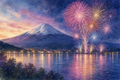 富士山・河口湖山開き花火大会　2026年7月4日(土) 開催時間 20:00～20:20