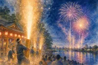 豊橋祇園祭 開催期間2026年7月17日(金)・18日(土)7月17日(金)手筒花火、7月18日(土)打上花火 愛知県豊橋市 / 吉田神社境内、豊川河畔