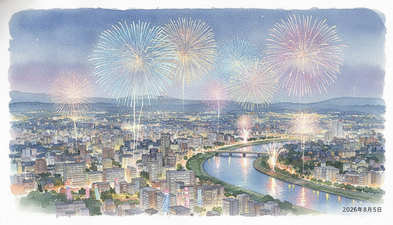 第57回 仙台七夕花火祭（宮城県）｜2026年開催情報・見どころ・アクセスを紹介