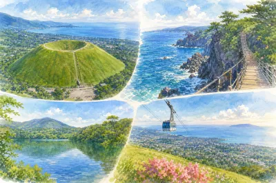 伊豆高原の絶景4選｜大室山・城ヶ崎海岸を巡る1泊2日モデルコース