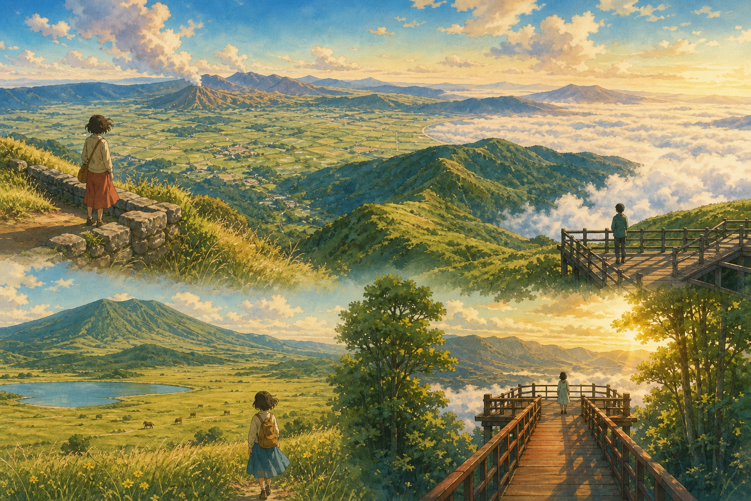 阿蘇はどんな場所？カルデラと草原がつくる絶景